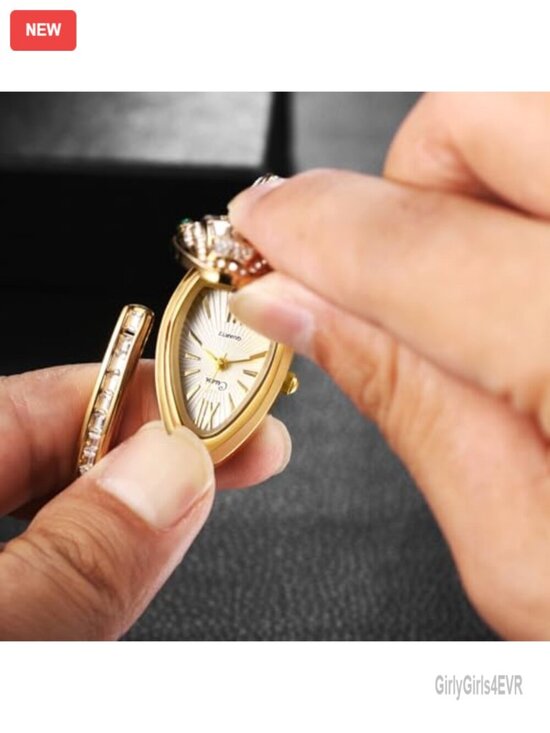 Women\'s Crystal Snake Head Open Cuff Bangle Quartz Watch main image 7